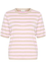 Lade das Bild in den Galerie-Viewer, Kalizza Strickshirt Blockstreifen Kaffe
