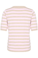 Lade das Bild in den Galerie-Viewer, Kalizza Strickshirt Blockstreifen Kaffe
