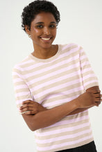 Lade das Bild in den Galerie-Viewer, Kalizza Strickshirt Blockstreifen Kaffe

