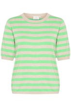 Lade das Bild in den Galerie-Viewer, Kalizza Strickshirt Blockstreifen Kaffe

