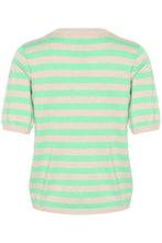 Lade das Bild in den Galerie-Viewer, Kalizza Strickshirt Blockstreifen Kaffe
