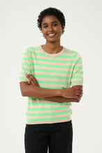 Lade das Bild in den Galerie-Viewer, Kalizza Strickshirt Blockstreifen Kaffe
