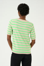 Lade das Bild in den Galerie-Viewer, Kalizza Strickshirt Blockstreifen Kaffe
