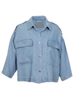 Lade das Bild in den Galerie-Viewer, Jeans Overshirt oversized White Label
