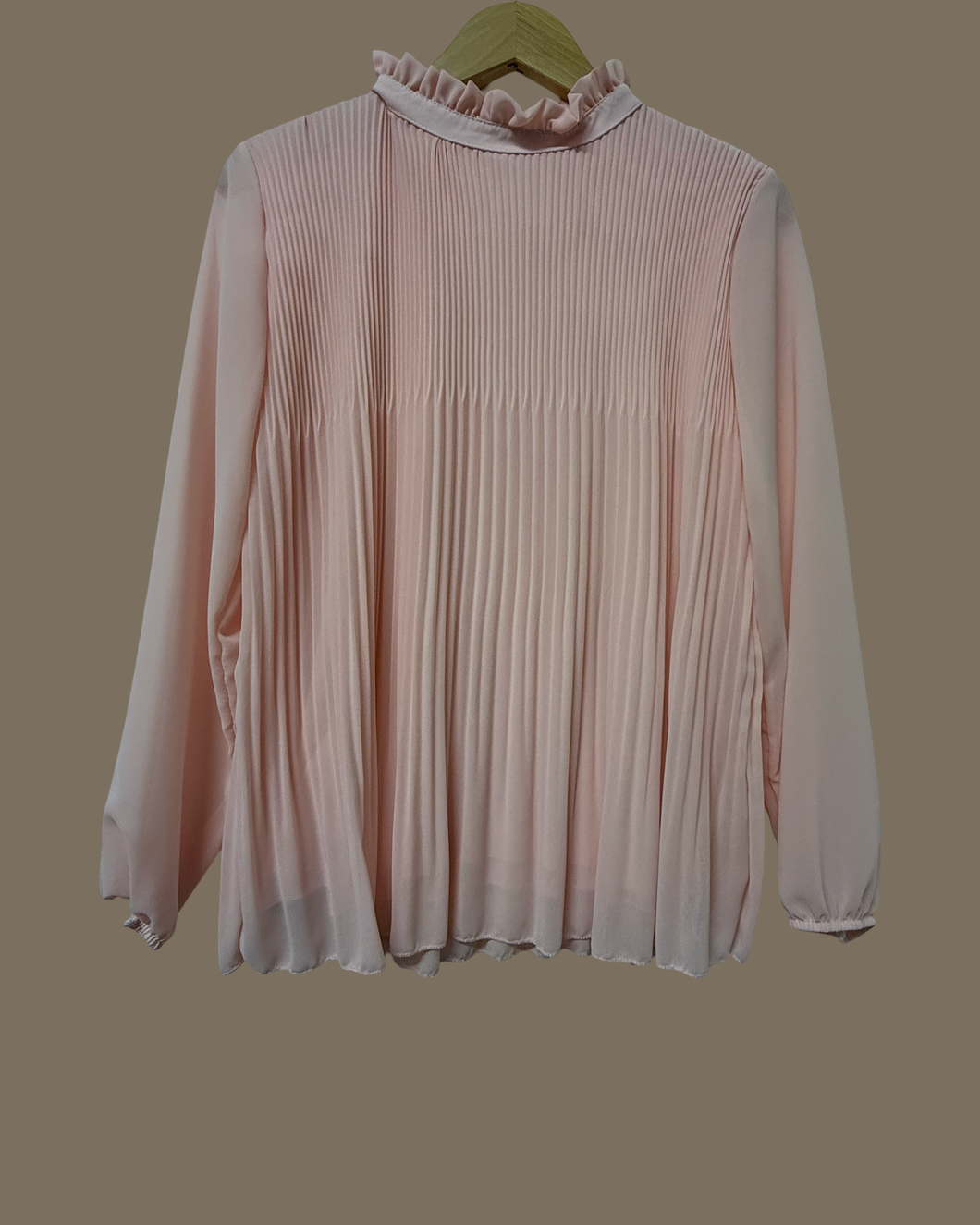 Plissebluse onesize - Wasabi