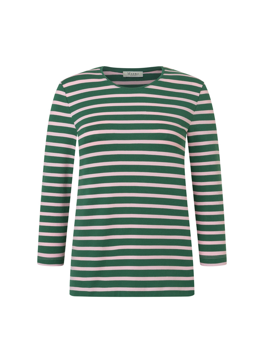 Ringelshirt grün/rose